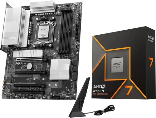 Vista 10 de Micro Center Procesador AMD 7600X con placa base WiFi MSI B850 Gaming PRO AMD Ryzen 5 7600X + MSI B850 GAMING PRO WIFI6E