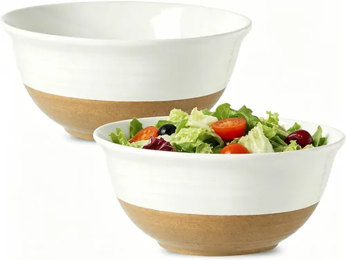 Vista 15 de HASENSE - Cuencos de sopa de cerámica y cuencos de cereal, juego de 6 cuencos de 20 onzas para cocina, juego de cuencos apilables para ramen