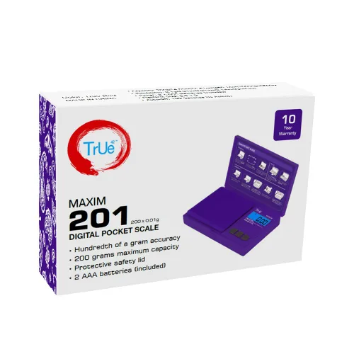 Vista 6 de True 42 Maxim 201 Purple Special Edition 200 gx0.0.04 oz - Báscula de precisión de gramos para joyería/alimentos/medicamentos Paisley 7.05 oz 0.00
