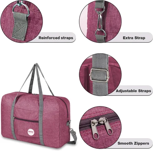 Vista 6 de For Spirit Airlines - Bolsa de viaje para artículos personales de 18 x 14 x 8 pulgadas, plegable, para debajo del asiento, equipaje de mano