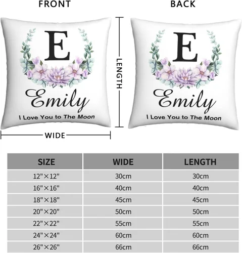Vista 4 de Funda de almohada personalizada con nombre de foto, regalos personalizados para mamá, papá, hombres, mujeres, él, ella, fundas de cojín