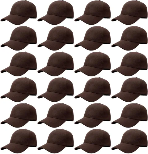 Vista 14 de Falari - 24/144 unidades de gorra de béisbol unisex, lisa y de tamaño ajustable, venta al por mayor Paquete de 144 verde militar