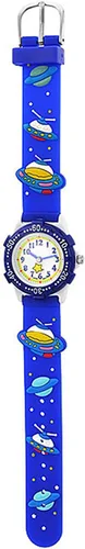 Vista 2 de Bling Jewelry Time Teacher 3D Skater Racer Tennis Soccer Basketball Baseball Sports Wrist Watch for Young Tween Silicone Wristband White Dial