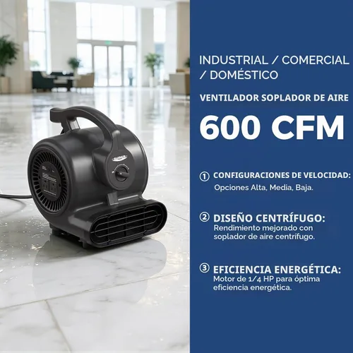 Vista 2 de ALORAIR Ventilador de ventilador de motor de aire de 3 velocidades 115W