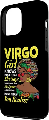 Vista 2 de iPhone 13 Pro Max Agosto 23 a septiembre 22 diseño de cumpleaños Virgo Zodiac Sign Case