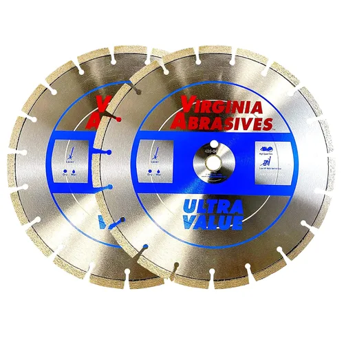 Vista 11 de Virginia Abrasives 425-08408 - Hoja de diamante de hormigón de uso general UV de 9 pulgadas - Cortador húmedo y seco para hormigón/asfalto