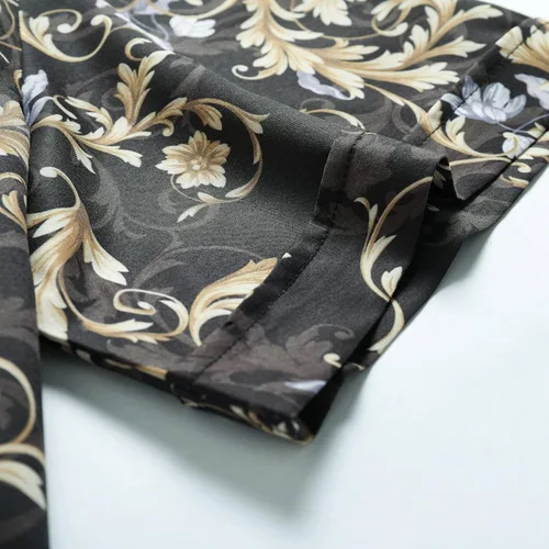 Vista 7 de Camisa hawaiana para hombre, manga corta, con botones, ropa de playa, unisex, flamencos, verano, camisas florales Aloha