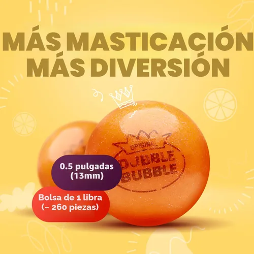 Vista 3 de Bolas de chicle para máquina de chicles, recarga de chicle de burbuja de 1 lb Mini chicles de 0.5 pulgadas y 0.512 in - Goma de mascar Doubble