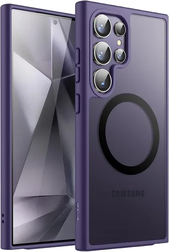 Vista 47 de JETech Estuche magnético para Samsung Galaxy S24 5G, compatible con MagSafe, funda protectora para teléfono con parte trasera translúcida y mate a