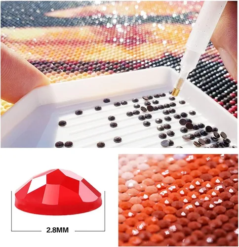 Vista 6 de Bimkole Kits de pintura de diamantes 5D con panda, taladro completo, animales de perforación completa, juego de bordado de diamantes de imitación