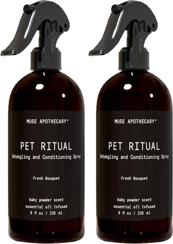 Vista 8 de Muse Apothecary Pet Ritual - Aerosol desenredante para perros y gatos, espray desenredante para mascotas, acondicionador desenredante en aerosol