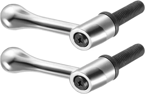 Vista 7 de METALLIXITY Mango de sujeción ajustable (M10 x 0.984 in), 1 unidad, mango de nivel de trinquete de botón macho de metal, para equipos