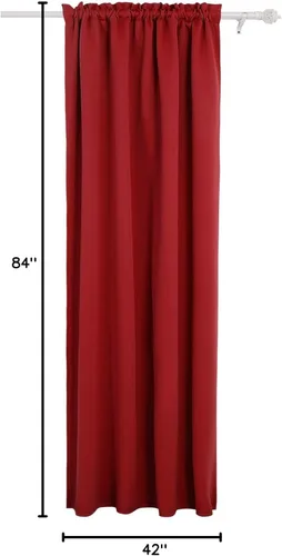 Vista 9 de Cortinas opacas Deconovo con barra en tamaño de 42 pulgadas, un panel