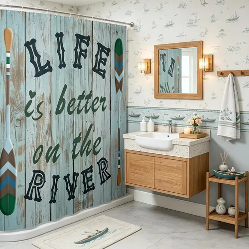 Vista 12 de Cortina de baño rústica de piel de vaca, estampado de calavera de toro y herradura, cortina de ducha de piel de animal occidental para niños