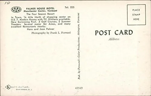 Vista 2 de Palmer House Motel Manchester Center, Vermont VT Original Vintage Postcard