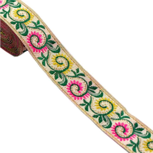 Vista 12 de MSCFTFB Patrones de pasley - Cinta de tela de jacquard, cintas de tela tejida con flecos para accesorios de ropa, correas de adorno, cinturones