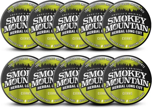 Vista 14 de Smokey Mountain Rapé a Base de Hierbas de Corte Largo – Melocotón – Caja de 10 Latas - Rapé Libre de Tabaco y Nicotina