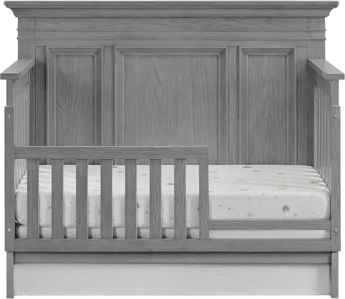 Vista 3 de Oxford Baby Weston - Kit de conversión de riel de protección de cuna a cama infantil, gris oscuro, certificado Green Guard Gold gris gris (Dusk Gray)