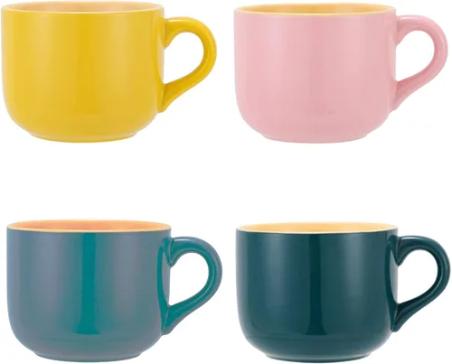 Vista 8 de TeenFighter Taza grande de porcelana de avena - 23 onzas (680mL) Taza de café ancha, taza para el desayuno y tazón de sopa, apta para microondas