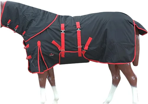 Vista 11 de HILASON 1200D Manta de invierno impermeable para caballo con cubierta para el cuello y envoltura para el vientre Mantas de participación