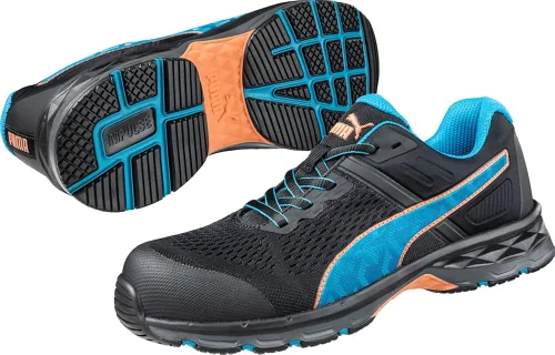 Vista 6 de PUMA Safety Define - Zapatos de trabajo bajos negros para mujer, punta compuesta, antideslizantes, SD