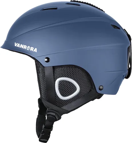 Vista 8 de VANRORA Casco de esquí, casco de snowboard para hombres y mujeres, ventilación con control de clima, ajuste de esfera, compatible con gafas, forro