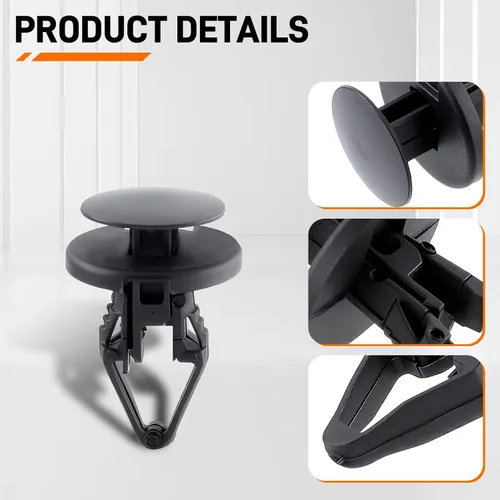 Vista 4 de 30 clips de retención de nailon negro para guardabarros y guardabarros compatibles con Ford W712196-S300 Edge Escape F-150 GM 11589293 Buick