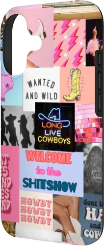 Vista 2 de Pink Western Indie Cowgirl Aesthetic Yeehaw Howdy Country - Carcasa para iPhone 17