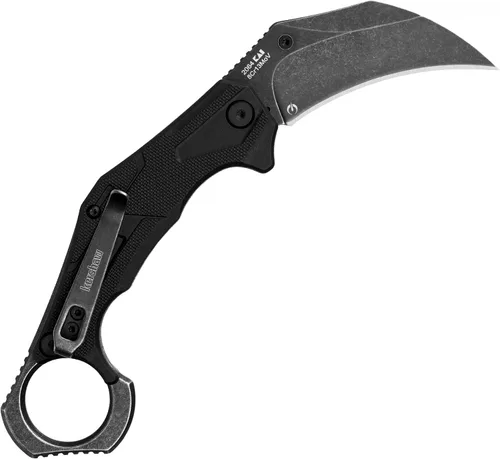 Vista 3 de Kershaw Outlier Tactical Karambit Cuchillo Barricade Naranja Multifunción Rescue Pocket Knife