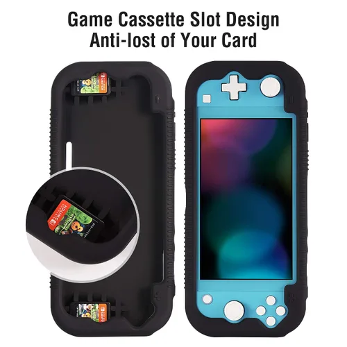 Vista 5 de Teyomi Protective Case Compatible with Nintendo Switch Lite, Silicone Protective Cover for Nintendo Switch Lite with Tempered Glass Screen