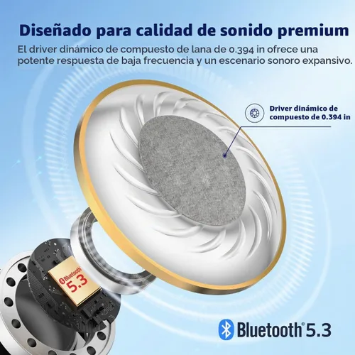Vista 3 de Auriculares inalámbricos EarFun Air 2, controladores de 10mm con auriculares Bluetooth LDAC, audio de alta resolución, Bluetooth 5.3 con conexión