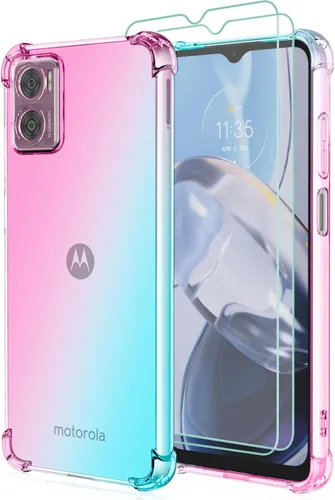 Vista 14 de Osophter Funda para Moto G 5G 2023, Motorola G 5G 2023 para mujeres y niñas, diseño floral con protector de pantalla, absorción de golpes, funda