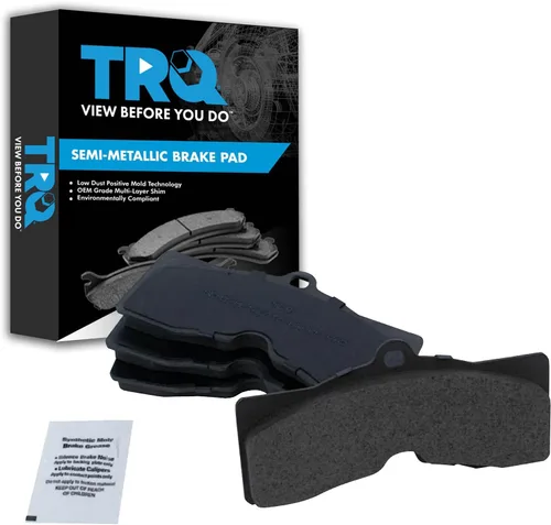 Vista 17 de TRQ Pastillas de freno delanteras semi metálicas compatibles con Ford Expedition 2018-2021 F-150 2018-2020 Lincoln Navigator 2018-2022