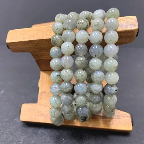 Vista 690 de Gem Avenue Handmade Round Bead Stretch Bracelet Unisex Natural Stone Beaded Jewelry for Men & Women, Elastic Wristband for Daily Wear