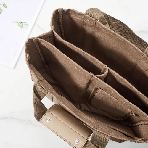 Vista 5 de PUNCK Moonelo Everything - Bolsa de lona con múltiples bolsillos para mujer, bolsa de lona casual con múltiples bolsillos de gran capacidad