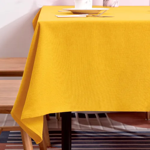 Vista 32 de BALCONY & FALCON Mantel Rectangular de Lino Sintético Impermeable Lavable Limpiable Cubierta de Mesa para Decoración de Mesa de Cocina Comedor
