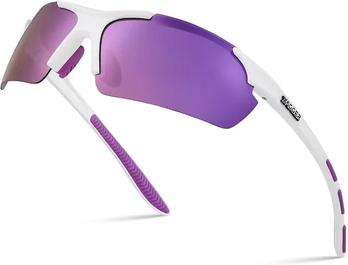 Vista 13 de Lentes de sol polarizados deportivos para hombres y mujeres, con diseño envolvente, UV400, para correr, béisbol, sóftbol, ciclismo, conducción