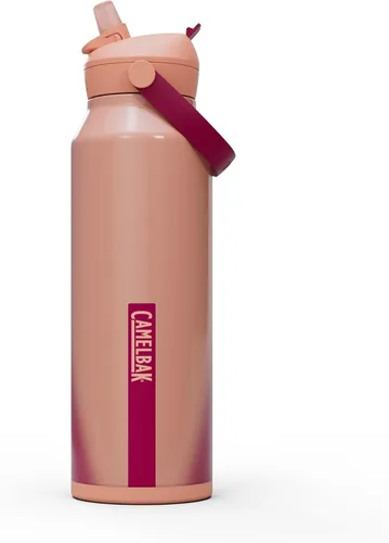 Vista 43 de CamelBak - Thrive - Botella de agua con tapa y pajilla, 20 onzas - Aislante de acero inoxidable, color negro