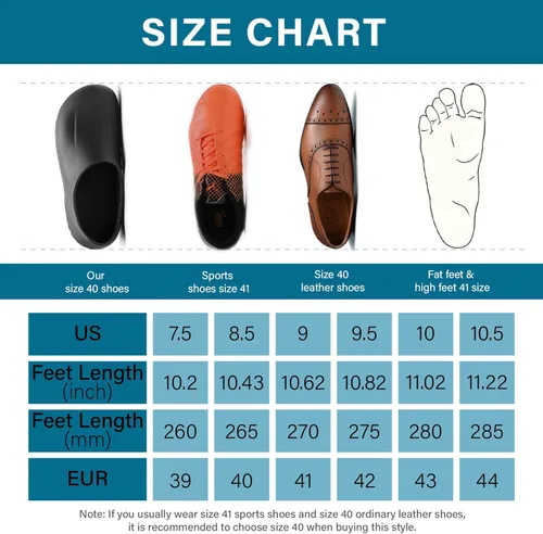 Vista 2 de phurnit Chef Shoes Men - Non Slip Oil Resistant Waterproof Safety Work Shoes Kitchen Shoes for Men Nursing Shoes Garden Shoes Men Women Indoor and