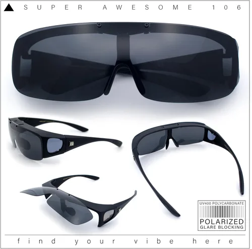 Vista 2 de SA106 Barricade - Gafas de sol polarizadas grandes para hombre