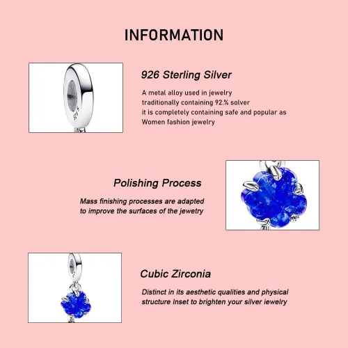 Vista 2 de Dijes de corazón de plata de ley 925 con circonita cúbica para mujeres, pulseras y collares, Día de la Madre, cumpleaños, Navidad