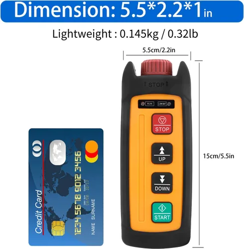 Vista 6 de Grúa aérea inalámbrica Control remoto Mini 2 canales 12V 24V 36V Polipasto de cadena eléctrico industrial Winch Lift Radio Crane Control remoto