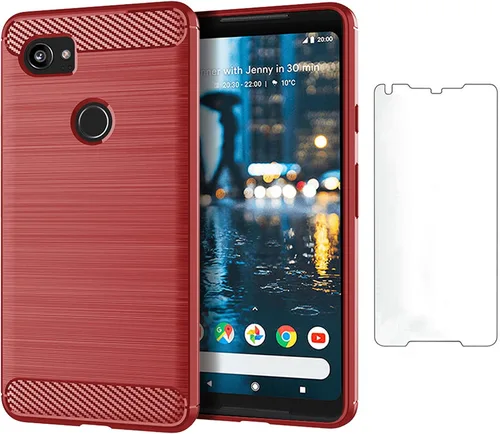 Vista 7 de Asuwish Funda compatible con Google Pixel 2XL, protector de pantalla de vidrio templado y accesorios para celular, fundas protectoras de silicona