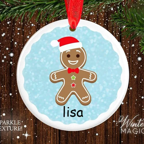 Vista 3 de Adorno para árbol de Navidad de mariposa, regalo personalizado