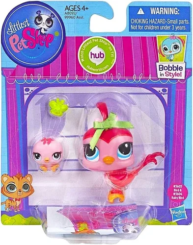 Vista 2 de Littlest Pet Shop Conjunto de figuras de pájaro y bebé