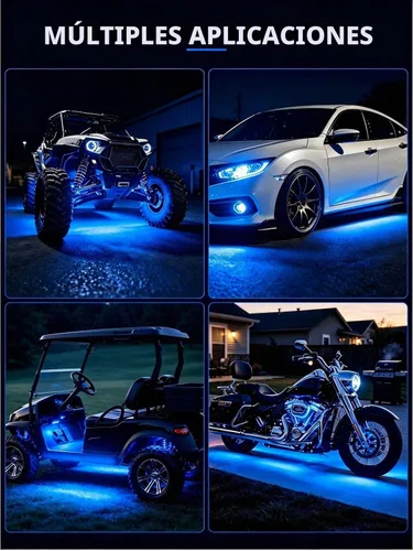 Vista 3 de YM E-Bright Luces azules mejoradas para carrito de golf para automóvil, tira de luces LED para barco marino, cubierta, motocicletas, kayak