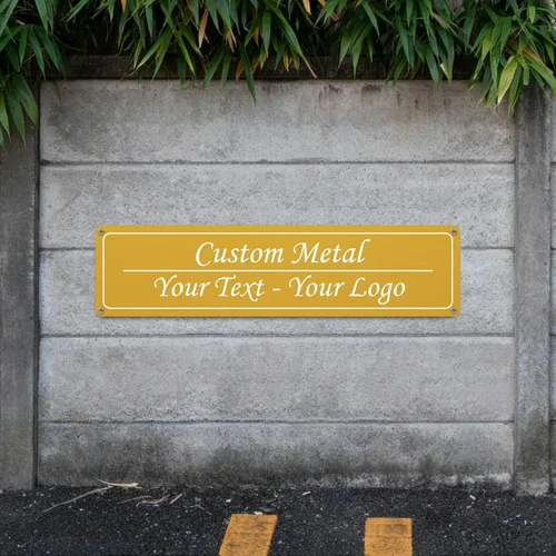 Vista 8 de Letrero de metal personalizado impreso en UV - Letreros de metal personalizados para exteriores con texto, foto y logotipo - Letrero personalizado