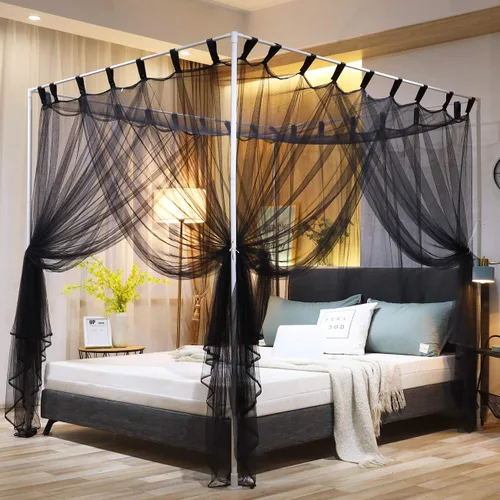 Vista 7 de Mengersi Cortinas de Cama con Dosel, Dosel de Cama, Doseles de Marco de Cama, Mosquitero de Cama, Accesorios de Decoración de Dormitorio