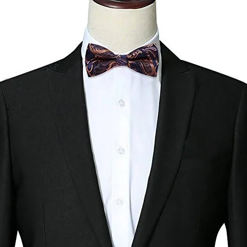 Vista 7 de AUSKY Paquete de 8 elegantes pajaritas ajustables preatadas para hombres y niños (paquete de 1, 4, 5, 6 y 8 para opción)