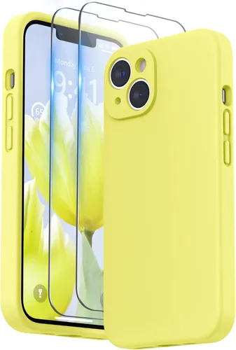 Vista 20 de SURPHY Funda para iPhone 14 Plus con Protector de Pantalla y Protección de Cámara, Funda de Teléfono de Silicona Líquida con Forro de Microfibra